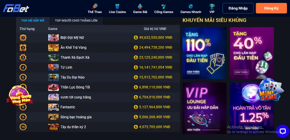 Khuyến mãi game sodo